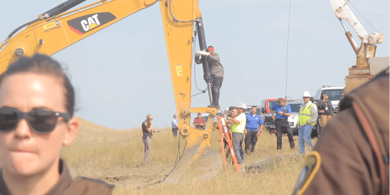 Protestors at the North Dakota Pipeline