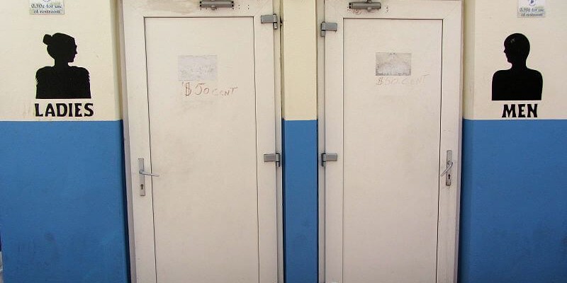 A public restroom