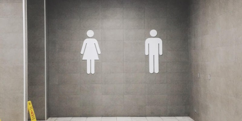 A picture of gendered bathrooms