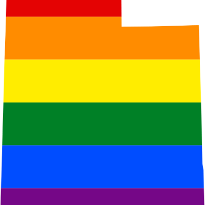LGBTQ flag over Utah