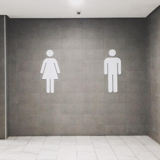 A picture of gendered bathrooms
