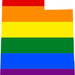 LGBTQ flag over Utah