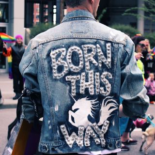 LGBTQ individual at a gay pride parade
